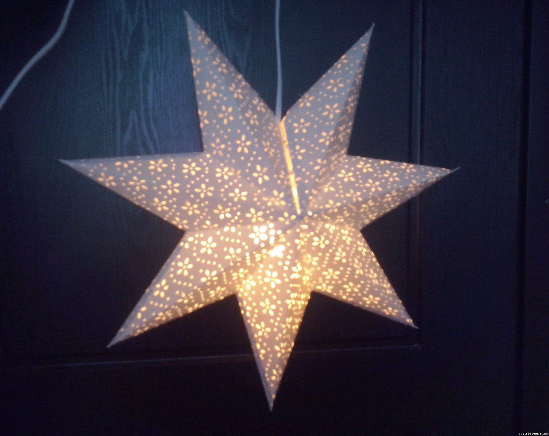 Светильник звезда -украшение праздничного интерьера